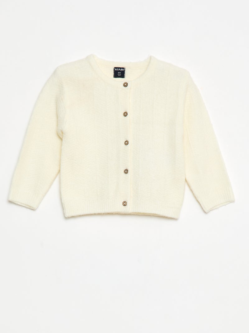 Gebreid vest Wit - Kiabi