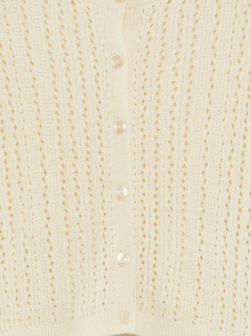 Gebreid vestje met knopen 'JDY' - Kiabi