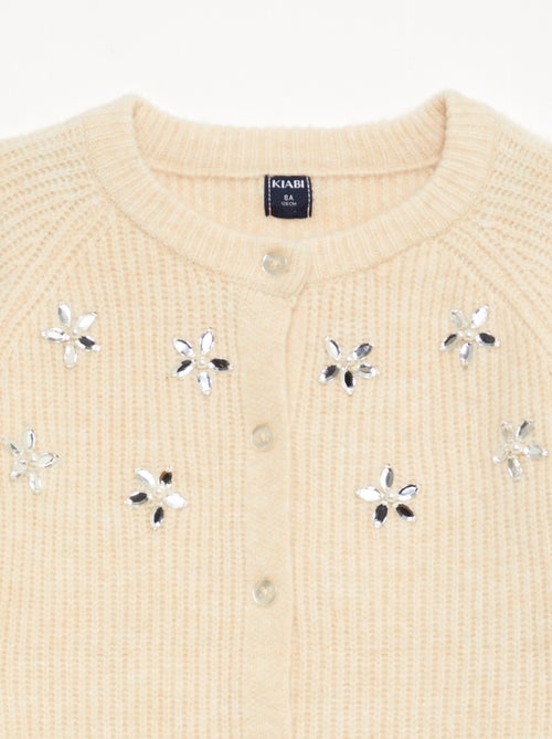 Gebreid vestje met kralendetails - Kiabi
