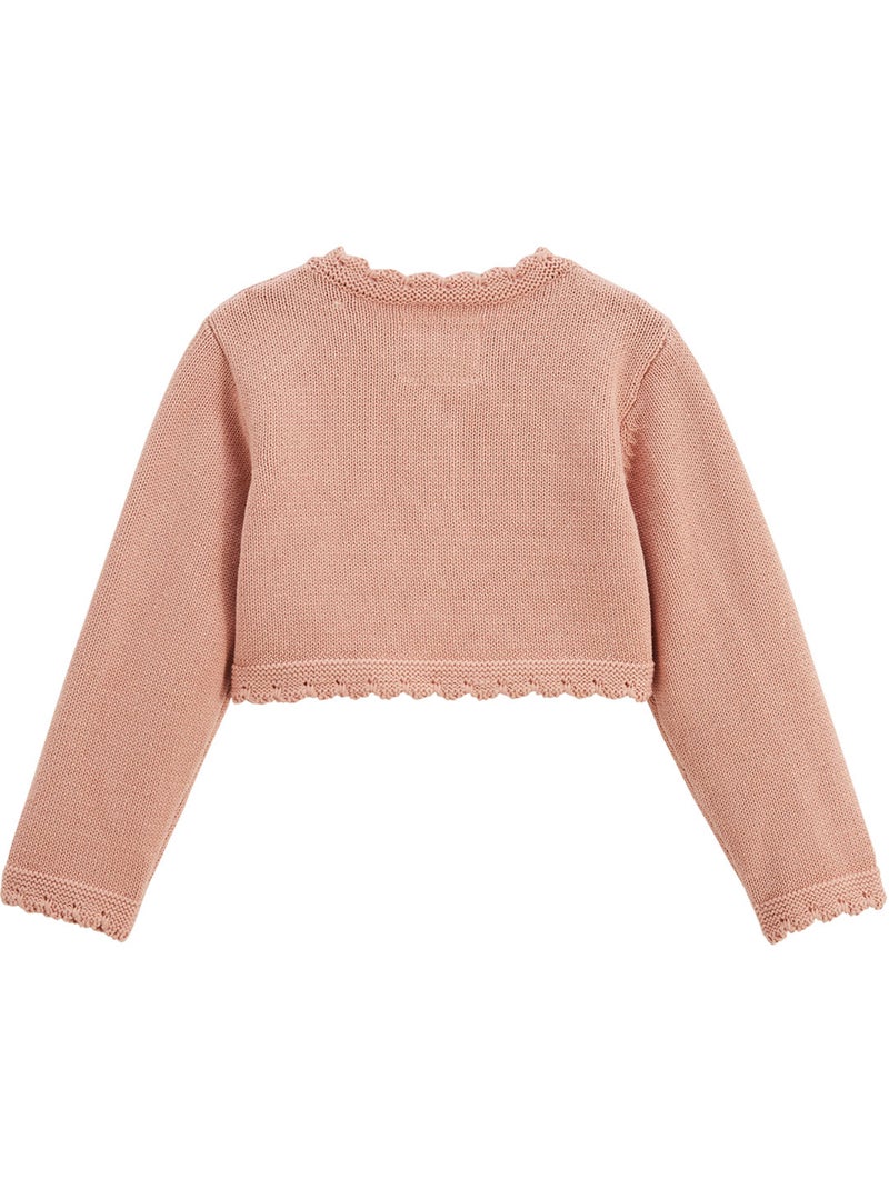 Gebreid vestje voor kinderen, Zomerpoëzie Roze - Kiabi