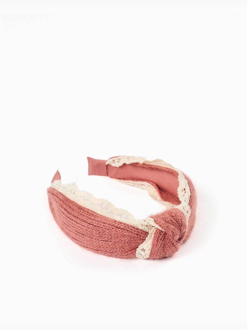 Gebreide alice-band met gehaakte rand Multicolor - Kiabi