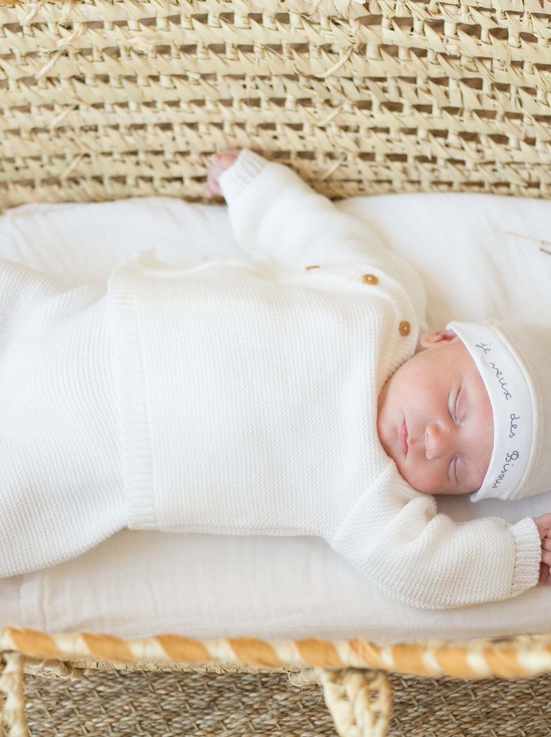 Gebreide babybroek Wit - Kiabi