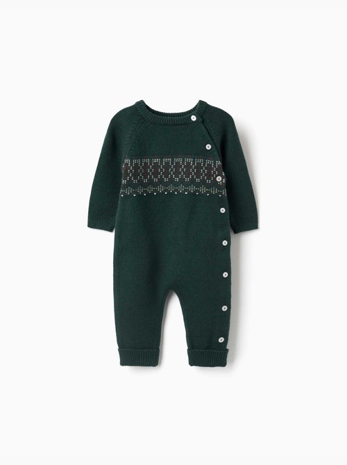 Gebreide babygrow met jacquard - Kiabi Gebreide babygrow met jacquard - Kiabi