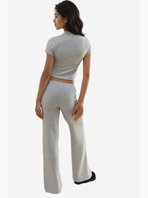 Gebreide broek met elastische taille en zachte textuur hiccup - Kiabi
