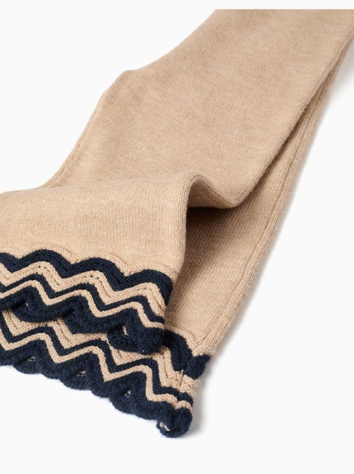 Gebreide broek met gestreepte zoom - Kiabi