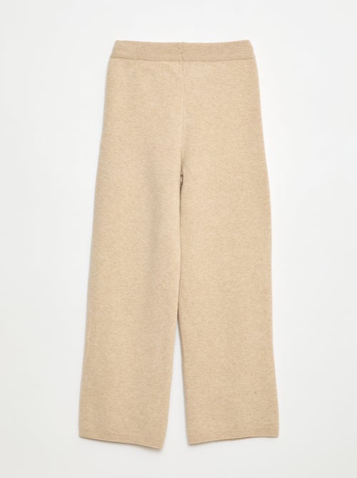 Gebreide broek met wijde pijpen - Kiabi