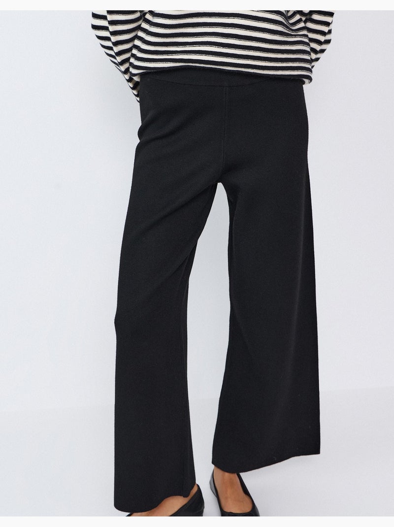 Gebreide broek, mo fashion Zwart - Kiabi