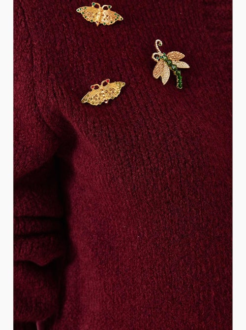 Gebreide cardigan met brochedetail lucci - Kiabi