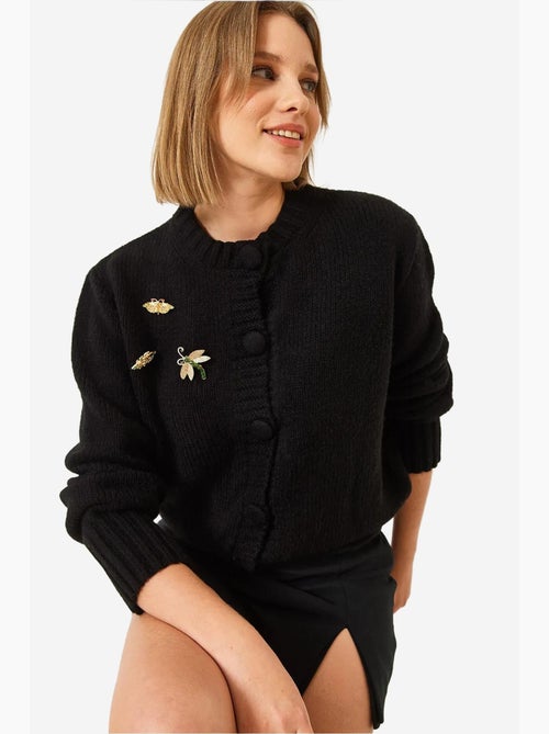Gebreide cardigan met brochedetail lucci - Kiabi