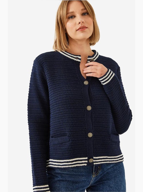 Gebreide cardigan met knoopjes en zakdetail lucci - Kiabi Gebreide cardigan met knoopjes en zakdetail lucci - Kiabi
