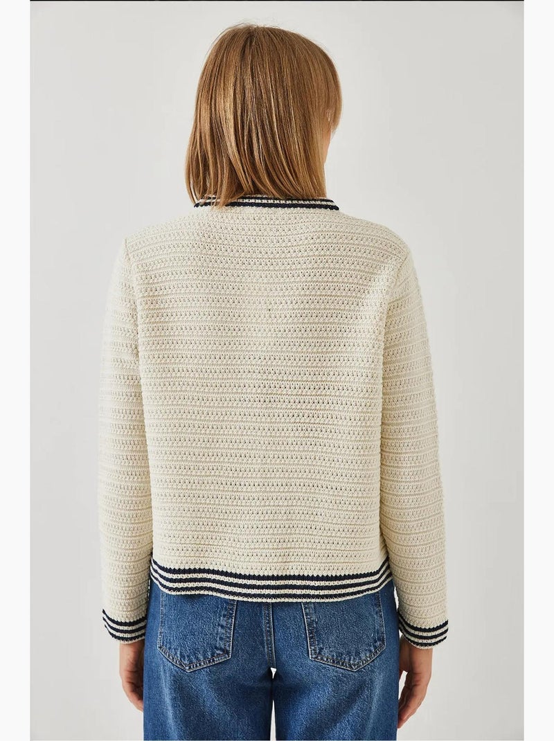Gebreide cardigan met knoopjes en zakdetail lucci Multicolor - Kiabi