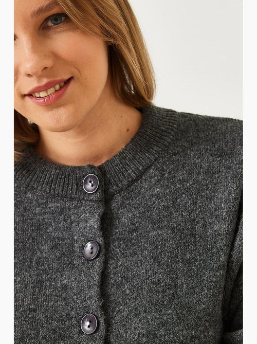 Gebreide cardigan met knopen lucci - Kiabi