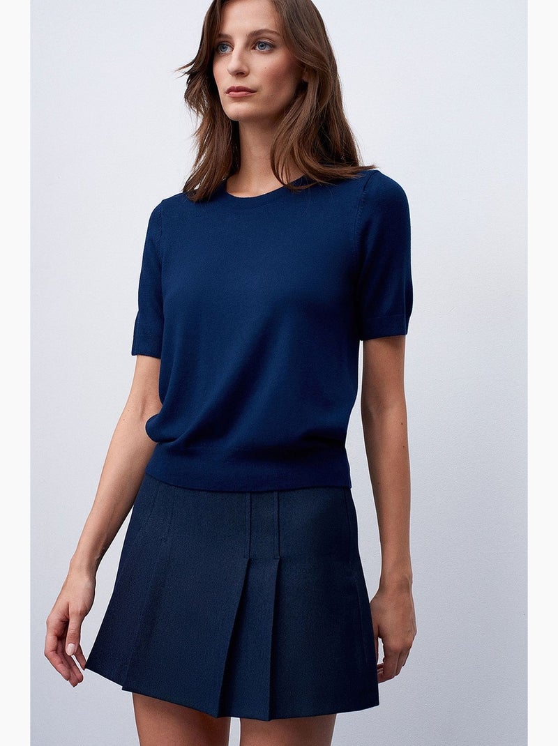 Gebreide damestrui dilvin Marineblauw - Kiabi