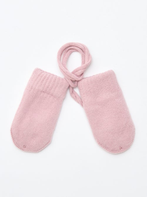 Gebreide fleece wanten - Kiabi