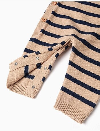 Gebreide jumpsuit met strepen