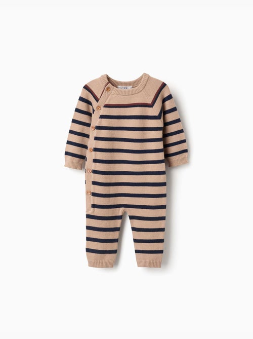Gebreide jumpsuit met strepen - Kiabi Gebreide jumpsuit met strepen - Kiabi
