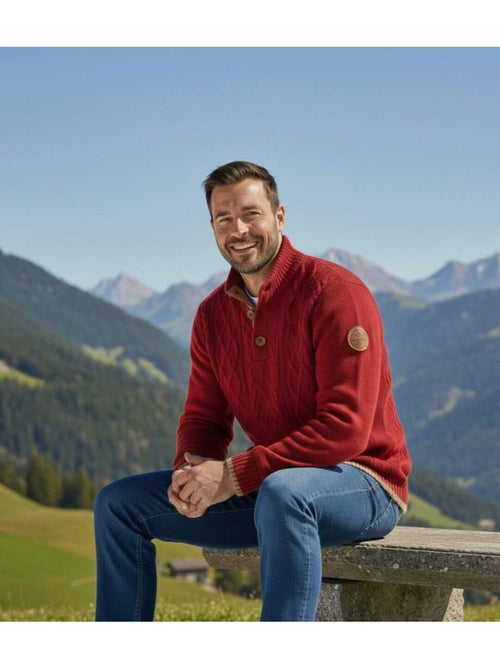 Gebreide kabeltrui Mountain - ATLAS FOR MEN - Kiabi