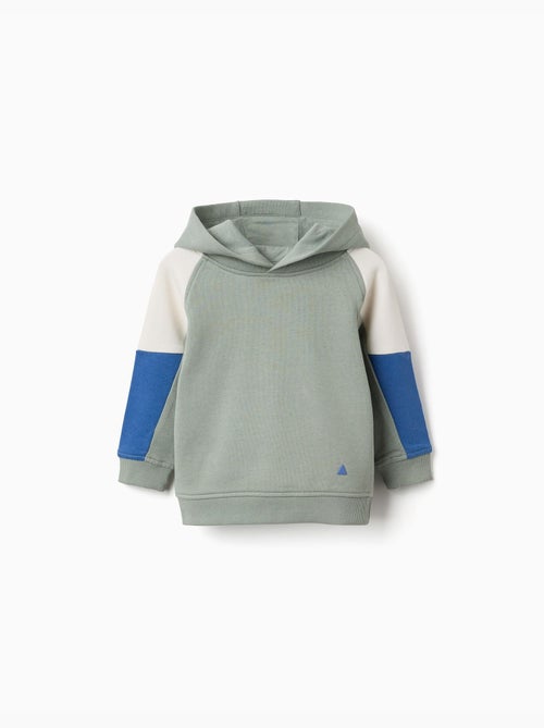 Gebreide katoenen sweatshirt met capuchon - Kiabi