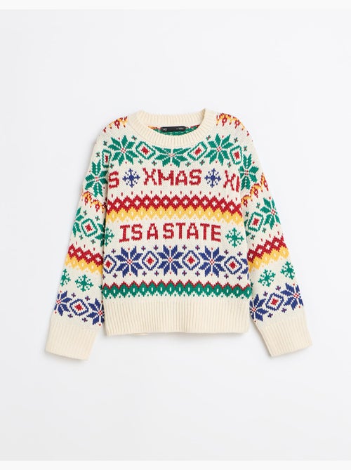 Gebreide kersttrui, mo fashion - Kiabi
