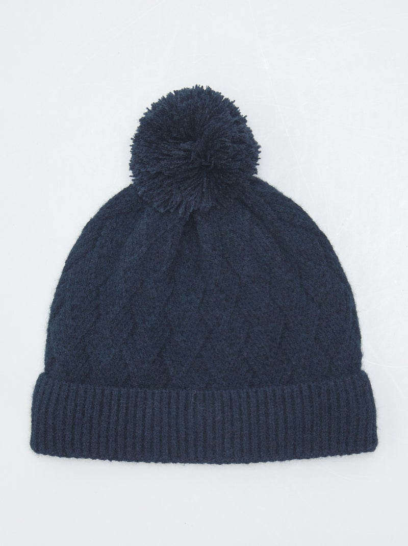 Gebreide muts BLAUW - Kiabi