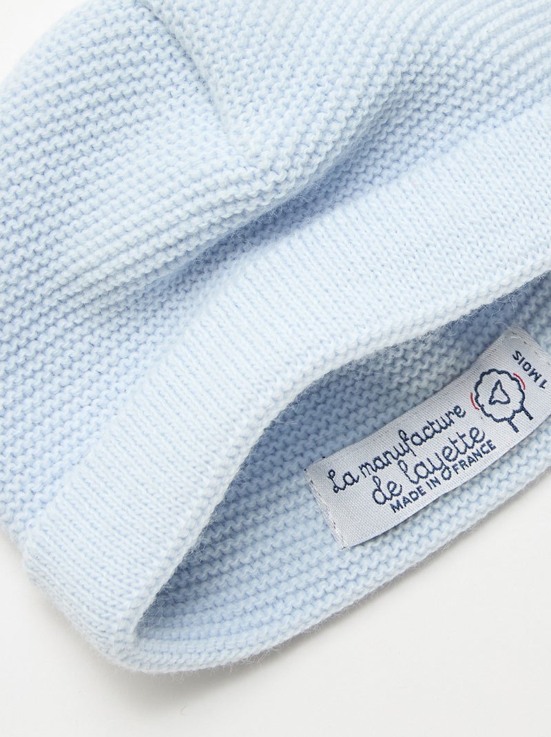 Gebreide muts 'La manufacture de Layette' Blauw - Kiabi