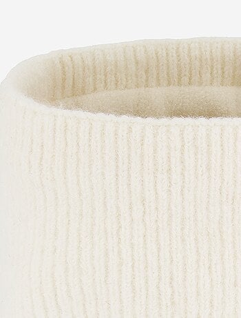 Gebreide nekwarmer met fleecevoering