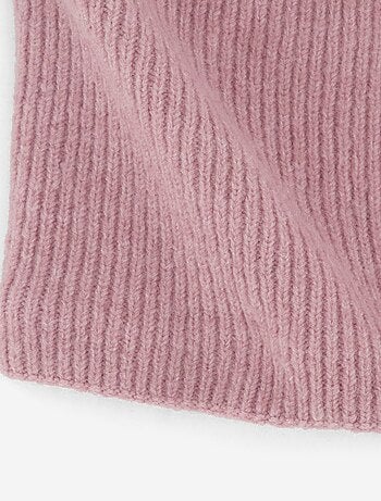 Gebreide nekwarmer met fleecevoering