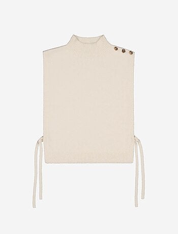 Gebreide plastron met colkraag