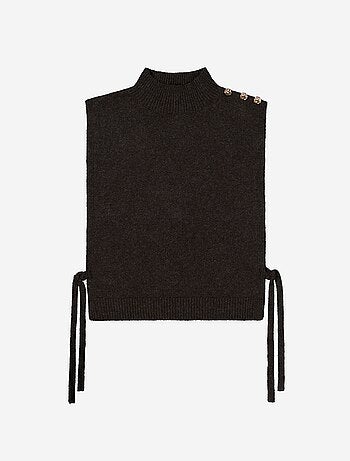 Gebreide plastron met colkraag
