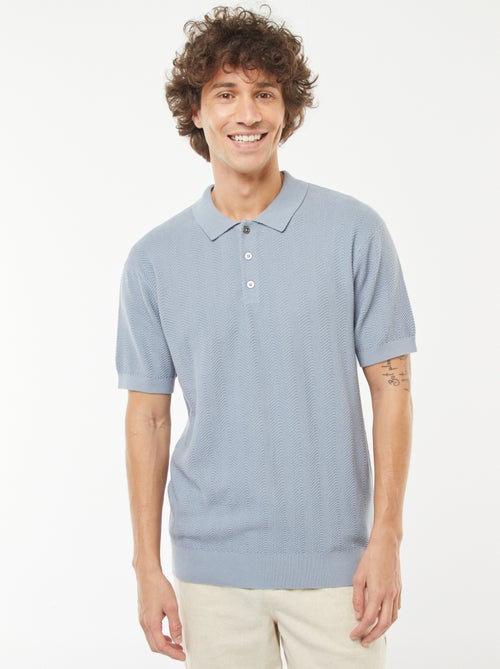 Gebreide polo met korte mouw - Kiabi