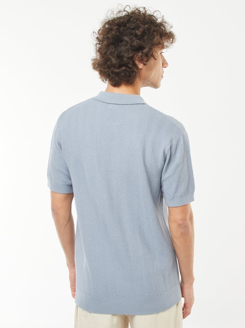 Gebreide polo met korte mouw - Kiabi