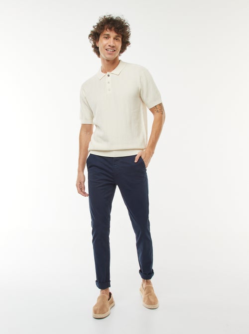 Gebreide polo met korte mouw - Kiabi