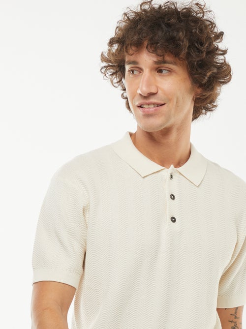 Gebreide polo met korte mouw - Kiabi