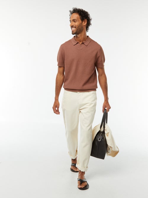 Gebreide polo met korte mouwen - Kiabi