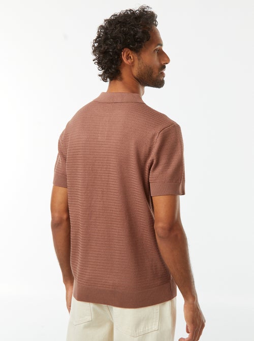 Gebreide polo met korte mouwen - Kiabi