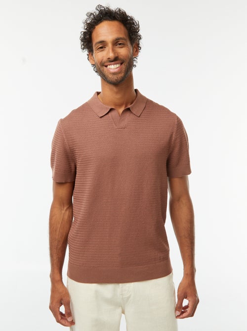 Gebreide polo met korte mouwen - Kiabi