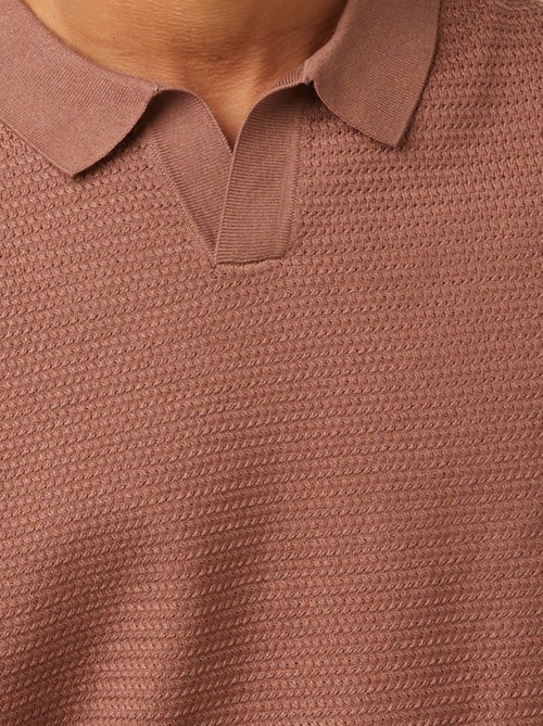 Gebreide polo met korte mouwen - Kiabi