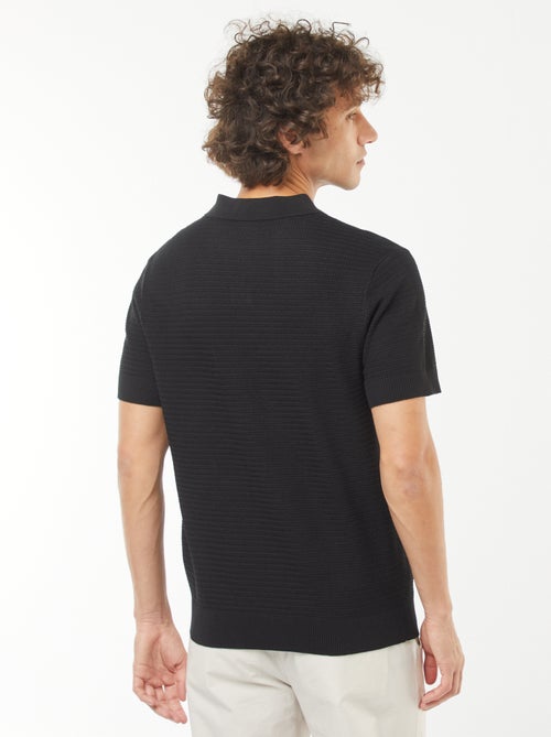 Gebreide polo met korte mouwen - Kiabi