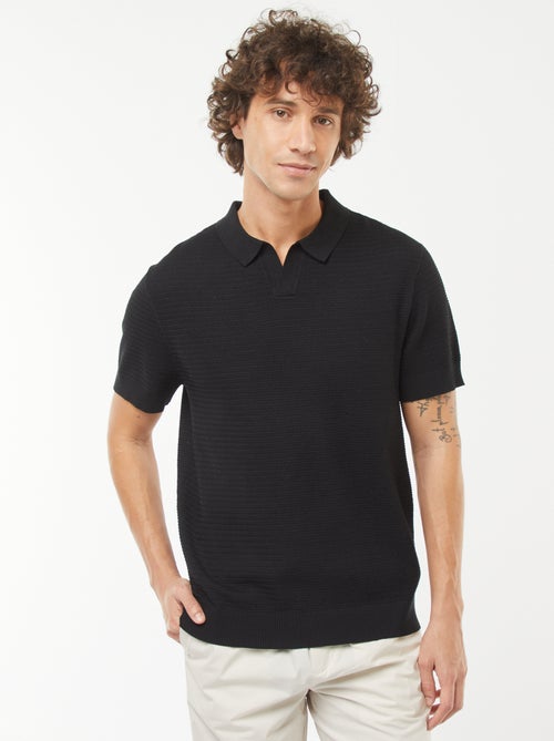 Gebreide polo met korte mouwen - Kiabi