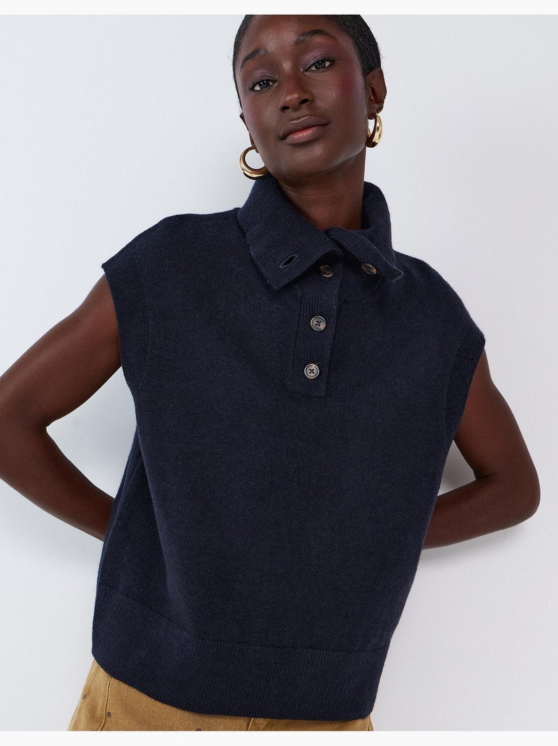 Gebreide polo, mo fashion Blauw - Kiabi