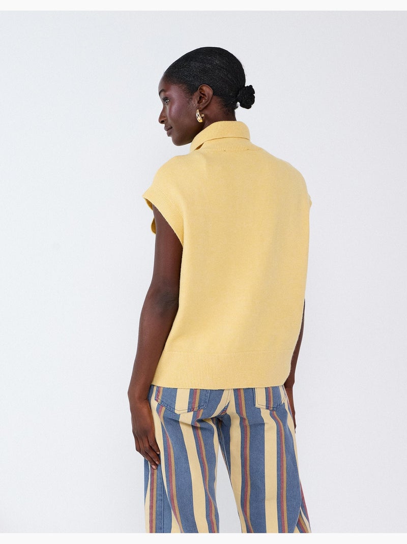 Gebreide polo, mo fashion Geel - Kiabi
