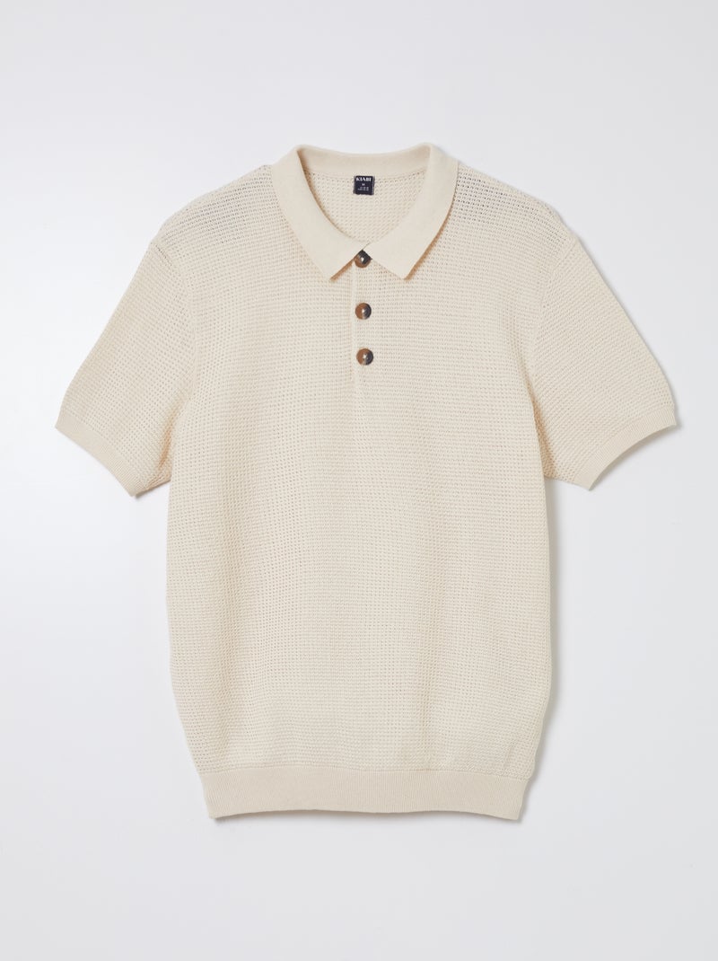 Gebreide polo WIT - Kiabi