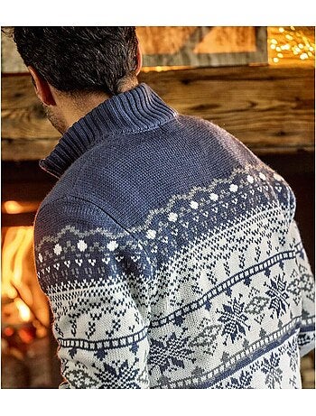 Gebreide schipperstrui met jacquardmotief - ATLAS FOR MEN