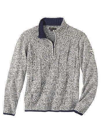 Gebreide schipperstrui met kabelpatroon - atlas for men