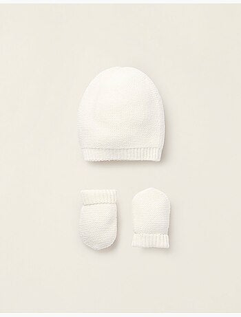 Gebreide set muts + handschoenen