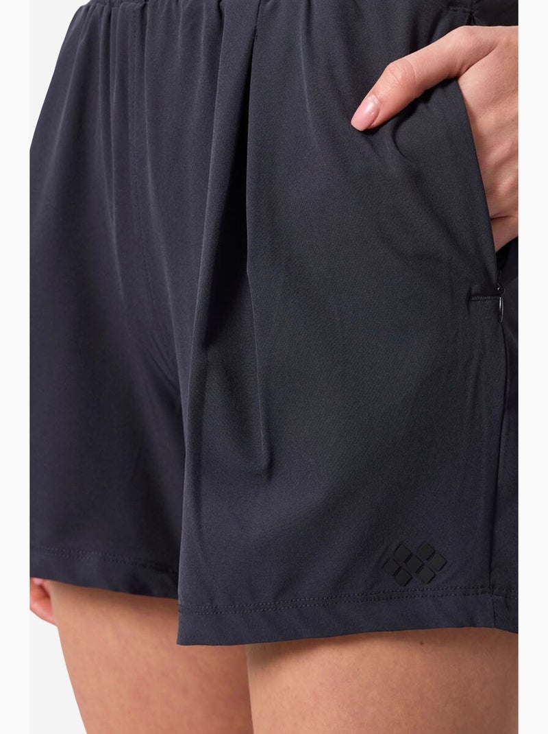 Gebreide short met hoge taille tommy Marineblauw - Kiabi