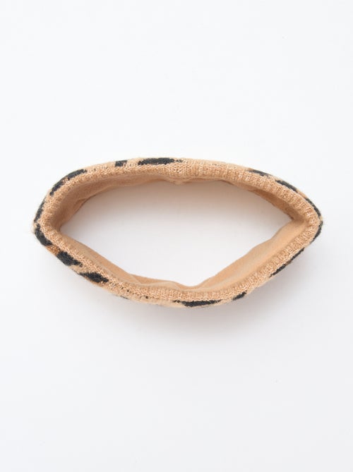 Gebreide snood met luipaardprint - Kiabi