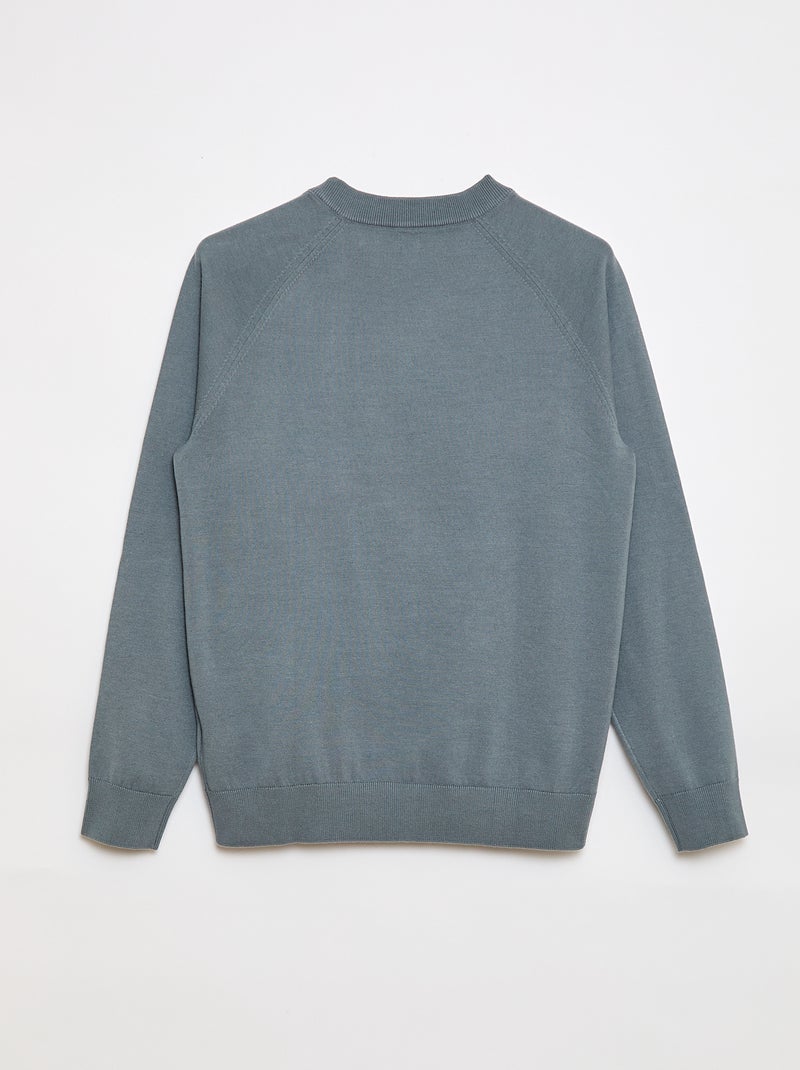 Gebreide sweater - Makkelijk aan te trekken Blauw - Kiabi