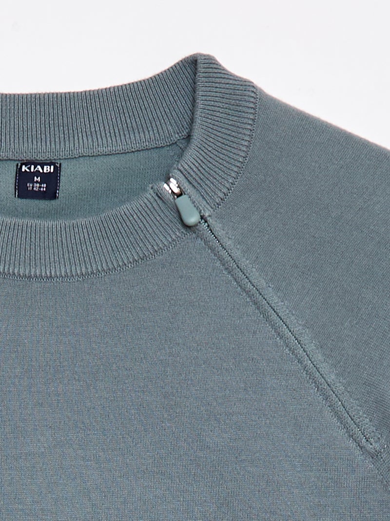 Gebreide sweater - Makkelijk aan te trekken Blauw - Kiabi