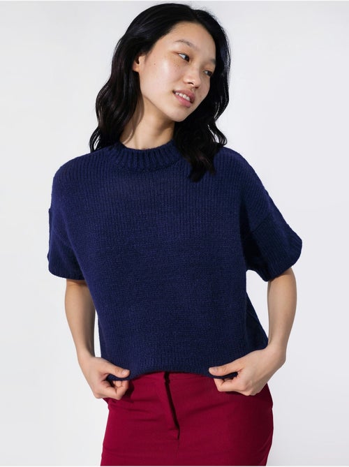 Gebreide sweater met ronde hals en relaxed fit hiccup - Kiabi Gebreide sweater met ronde hals en relaxed fit hiccup - Kiabi